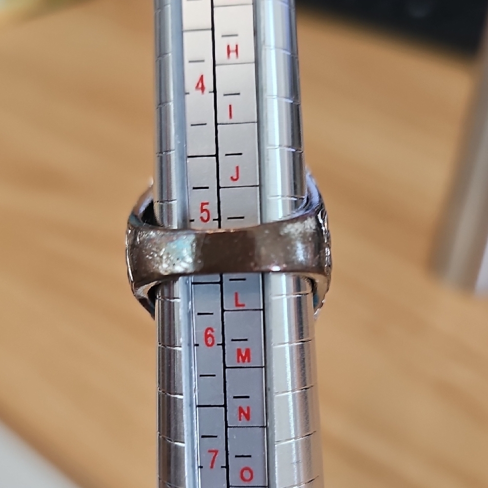 Turquoise Color Stone Matrix Statement Ring in Si… - image 9